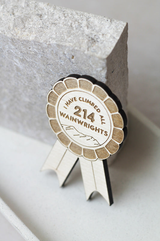 214 Wainwrights, Rosette Wooden Magnet
