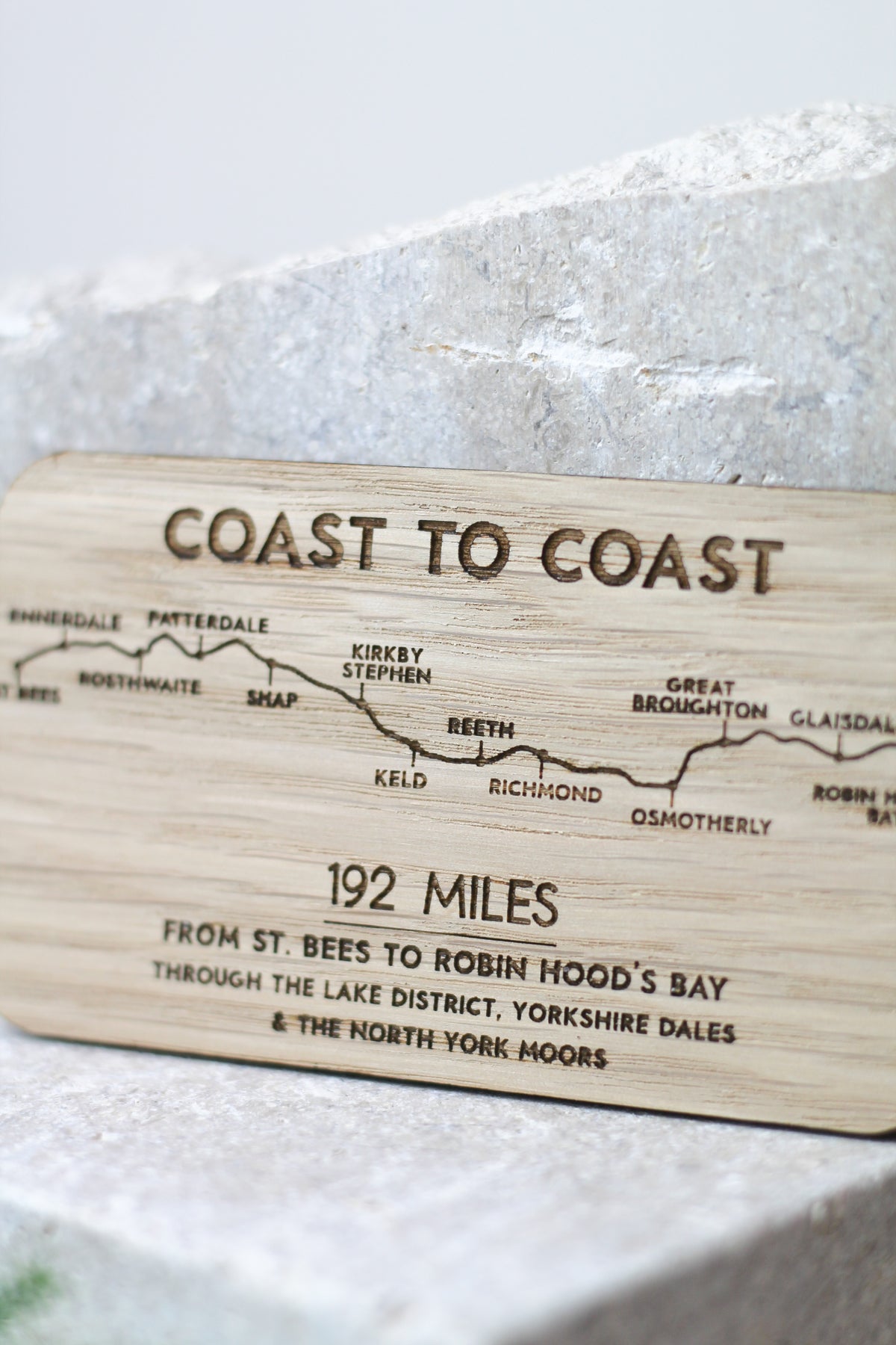 "Coast to Coast" Rectangle Wooden Magnet