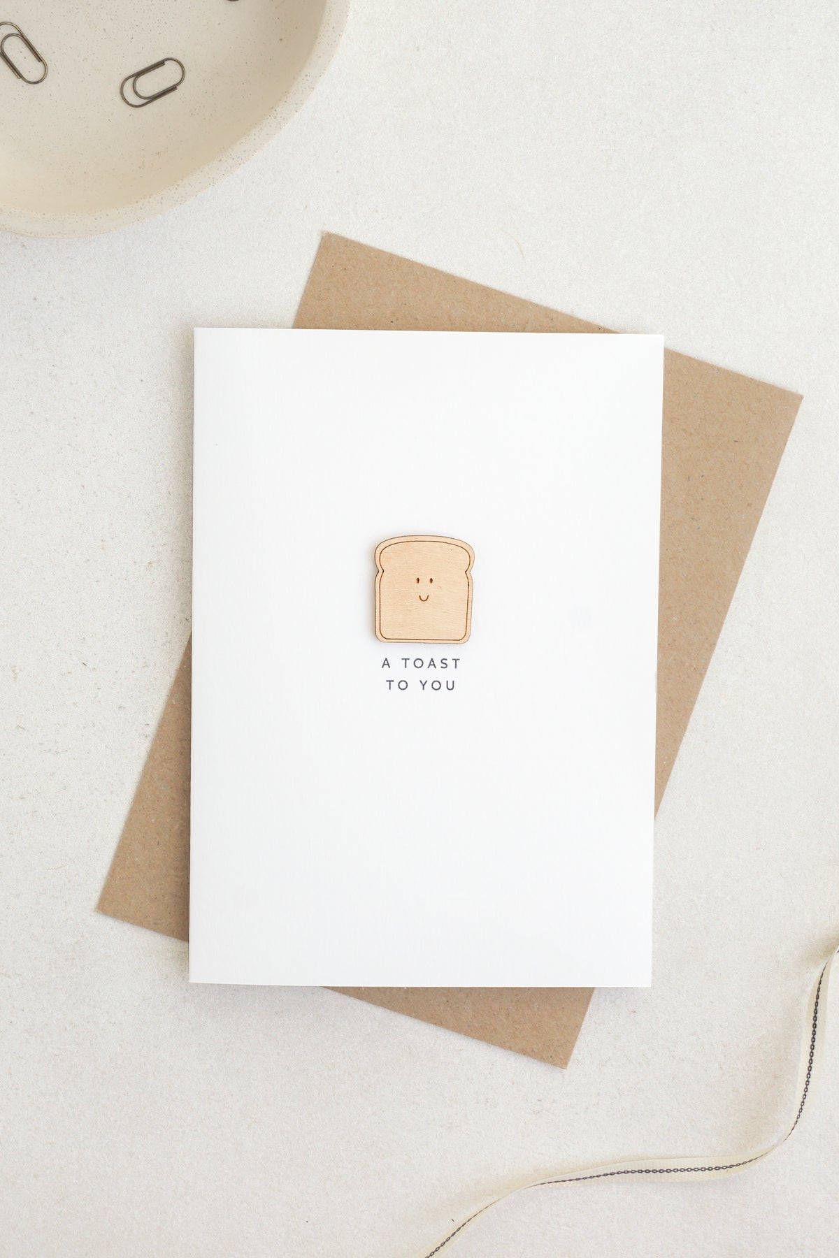 "A Toast To You" Wooden Toast Greetings Card