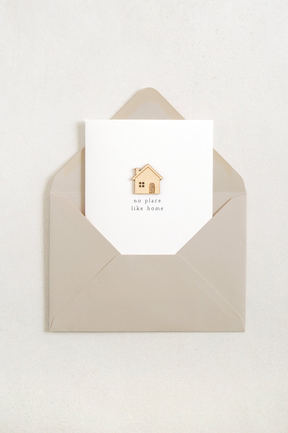 "No Place Like Home" Wooden House Greetings Card