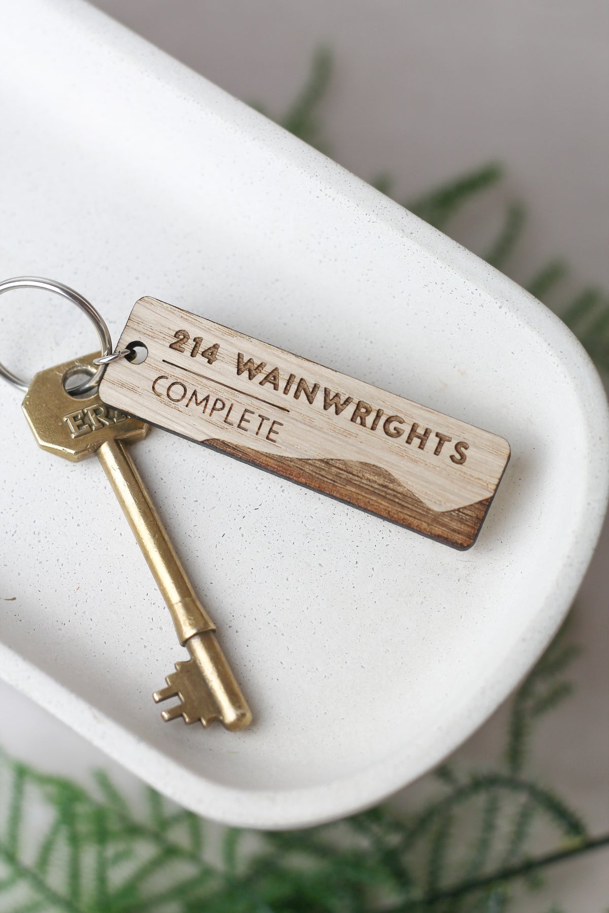 214 Wainwrights Complete, The Wainwright Fells, Wooden Keyring