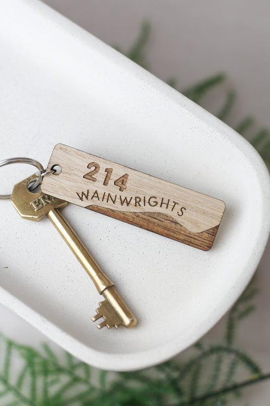 "214 Wainwrights", The Wainwright Fells, Wooden Keyring