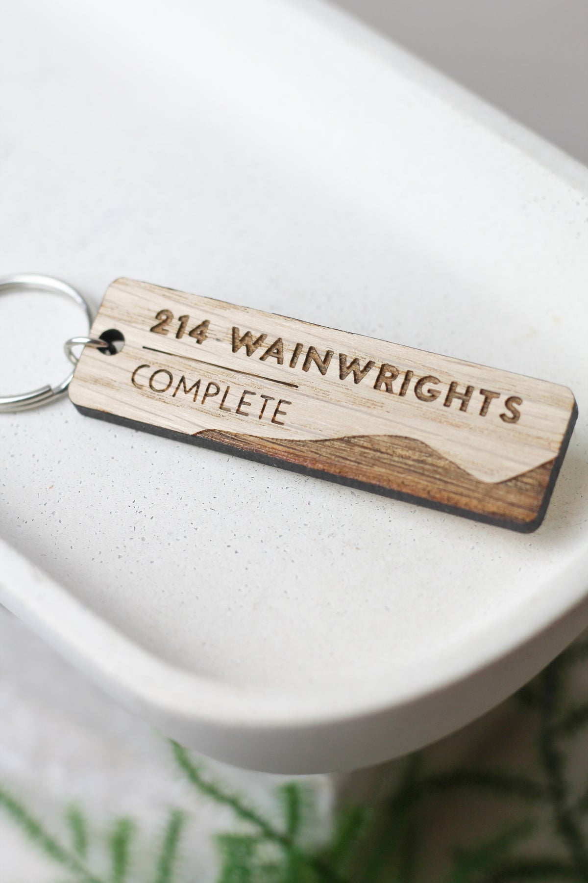 214 Wainwrights Complete, The Wainwright Fells, Wooden Keyring