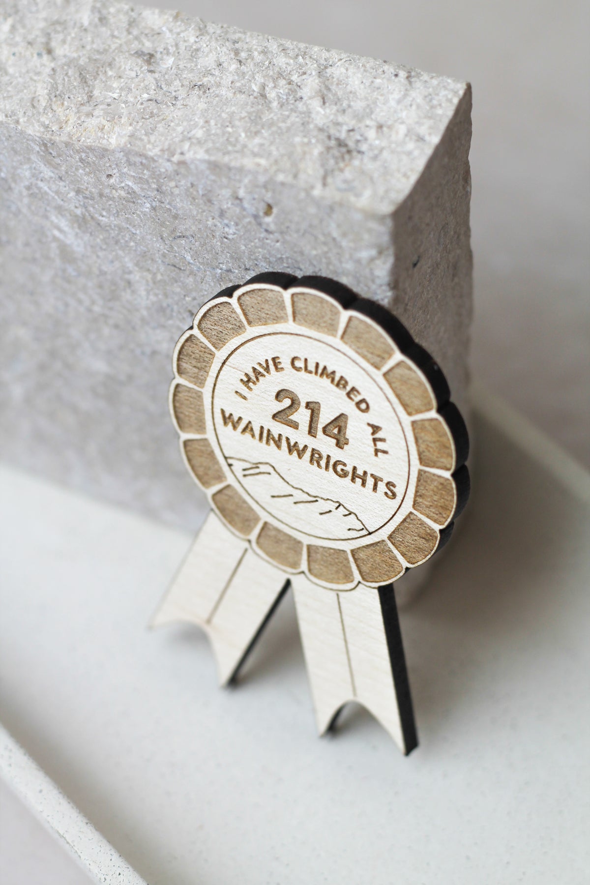 214 Wainwrights, Rosette Wooden Magnet